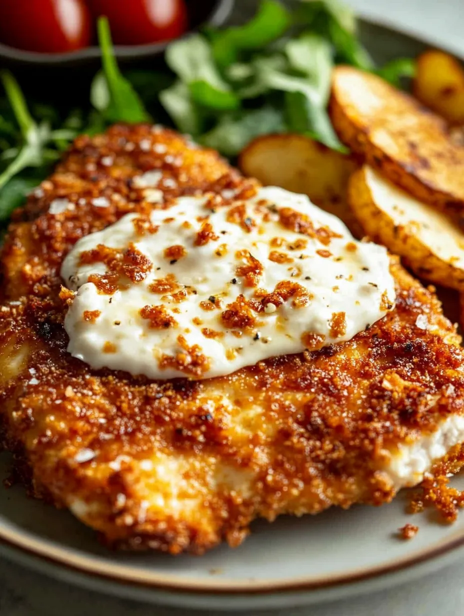 Pechugas de pollo crujientes cubiertas con feta cremoso y bañadas en miel picante.