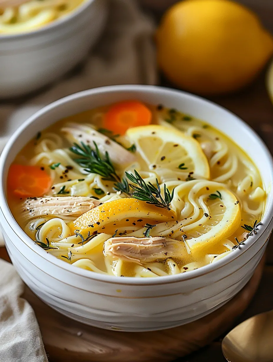 Un bol de sopa con limón y zanahorias.