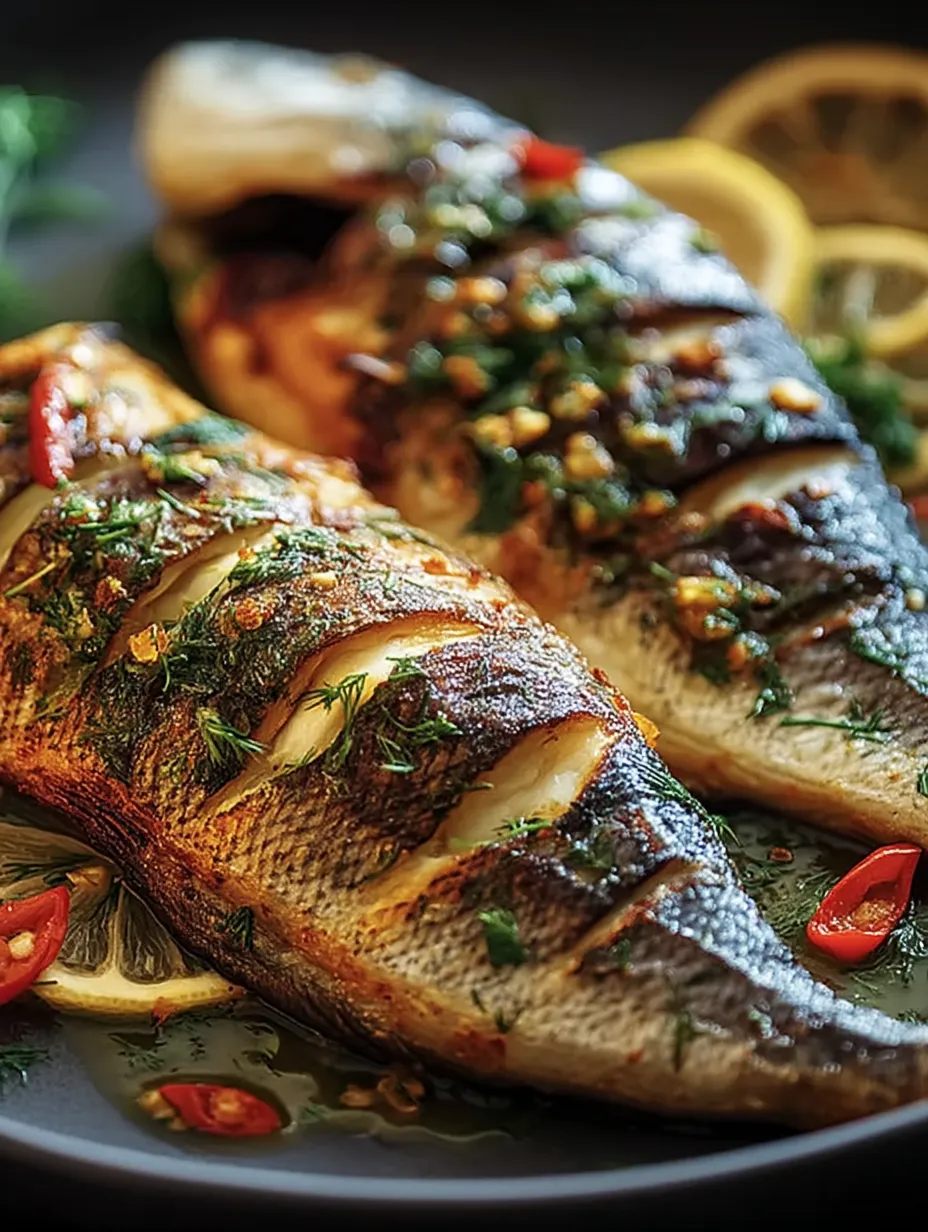 Pescado a la parrilla con un toque cítrico.