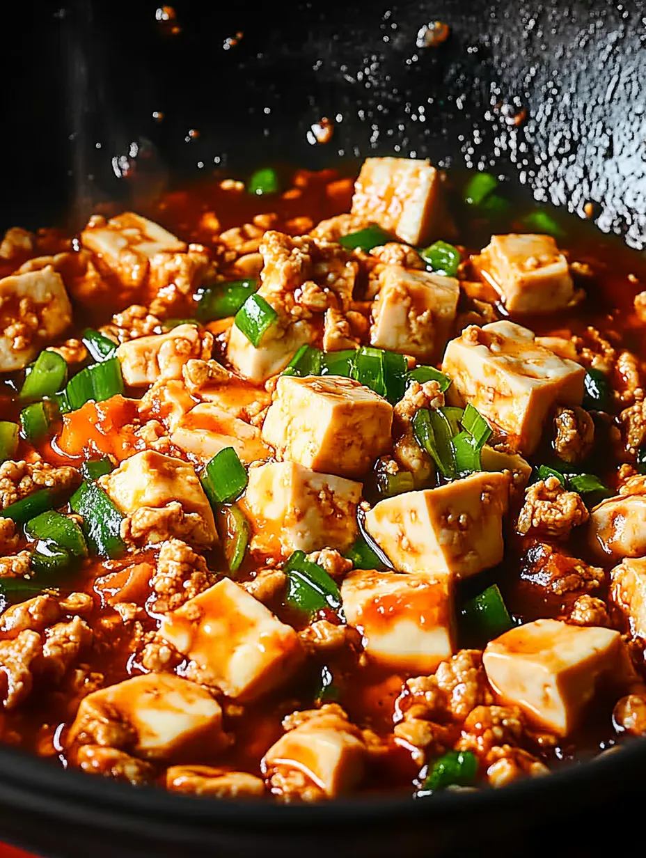 Un tazón de Tofu Mapo.