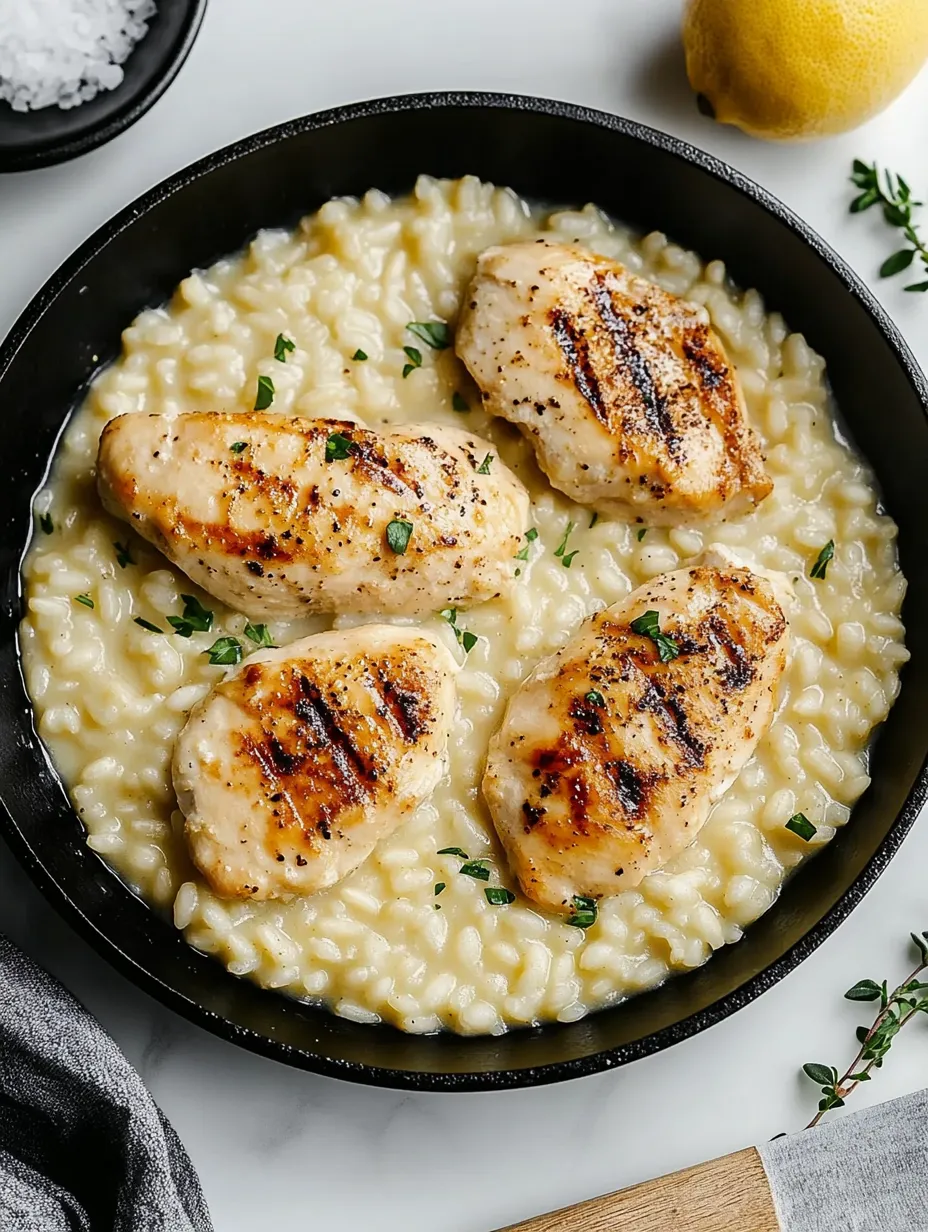 Un bol de pollo y arroz con queso parmesano.