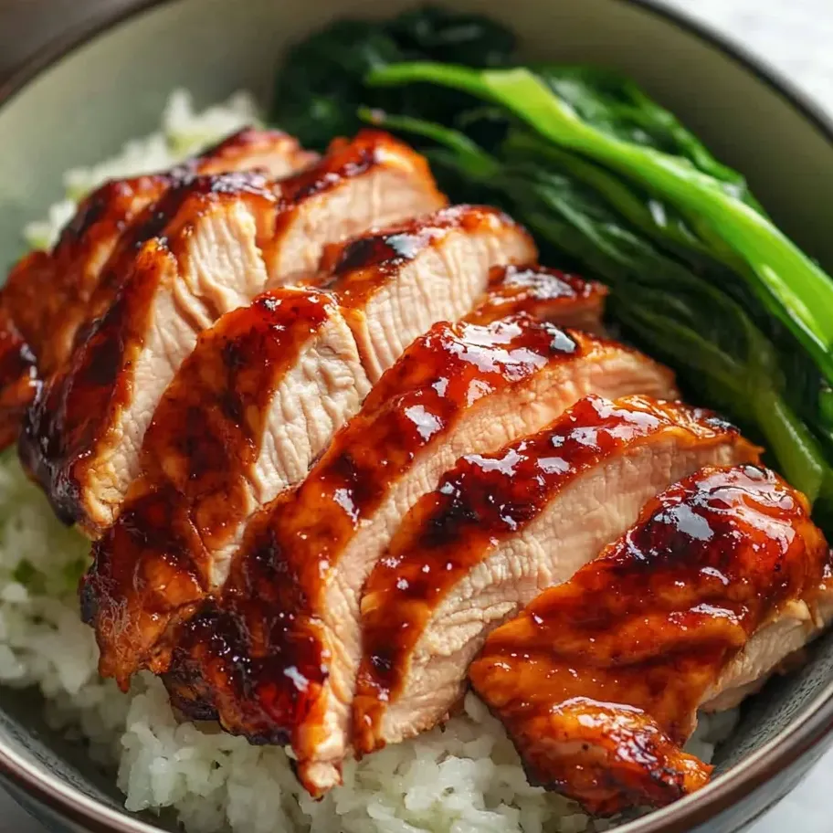 Un plato con arroz y carne.