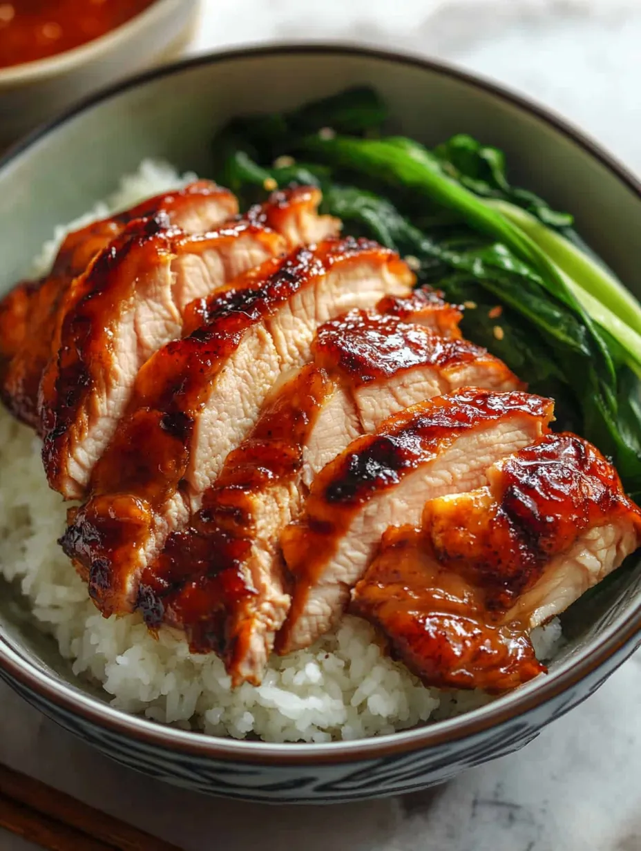 Un tazón de arroz y carne.