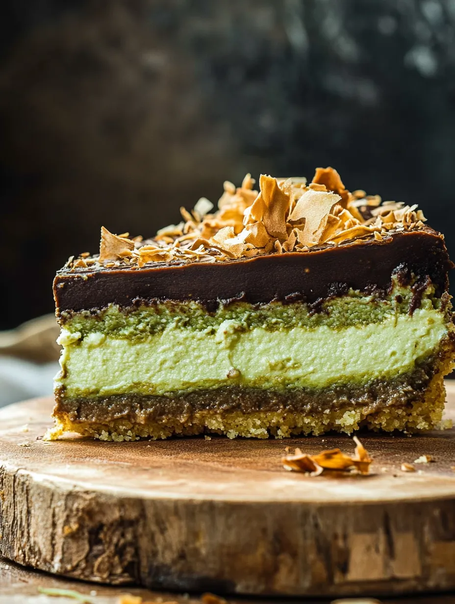 Una porción de tarta de chocolate con cobertura de frutos secos.