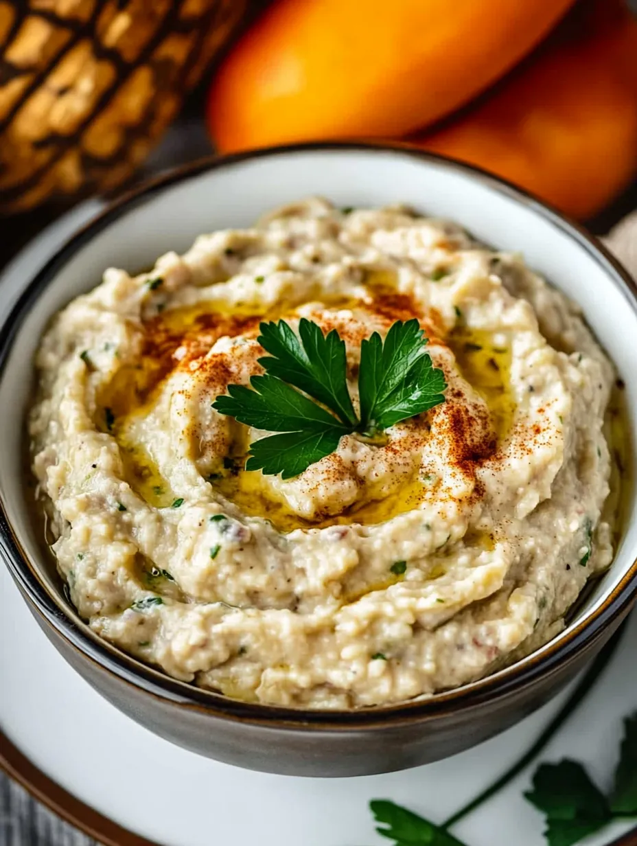 Un bol de dip Baba Ganoush.