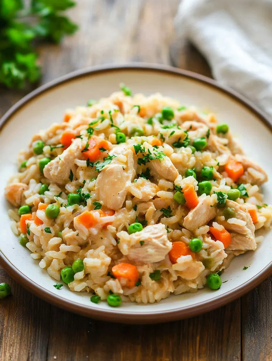 Un plato de arroz con pollo.