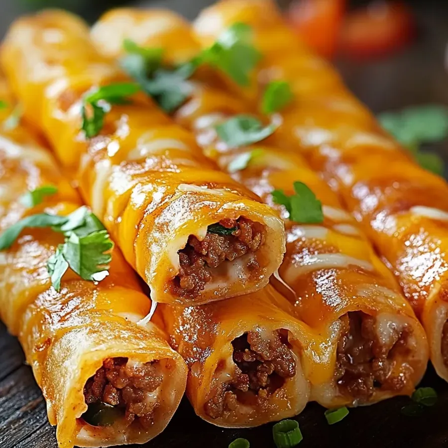 Un plato con palitos de taco con queso.
