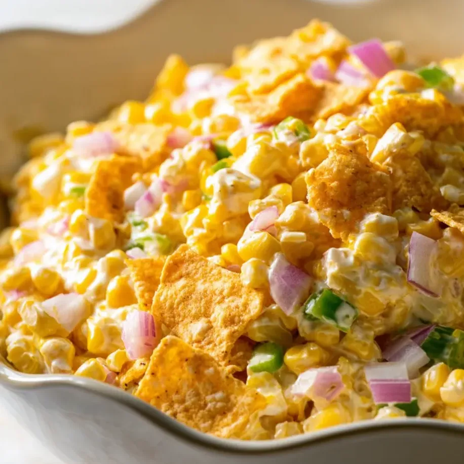 Un bol de Ensalada de Maíz con Fritos.