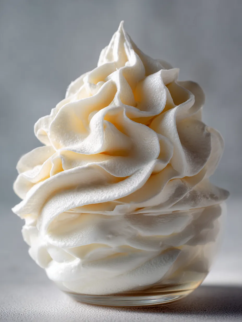 Un postre blanco espumoso.