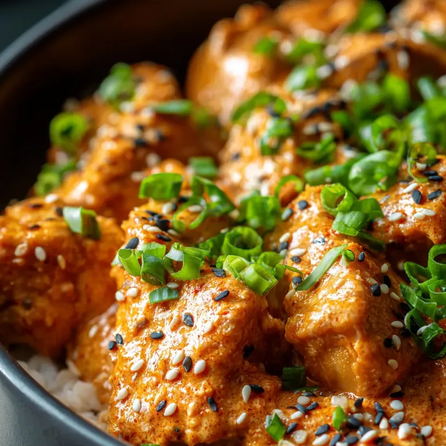 Un bowl con arroz y pollo.