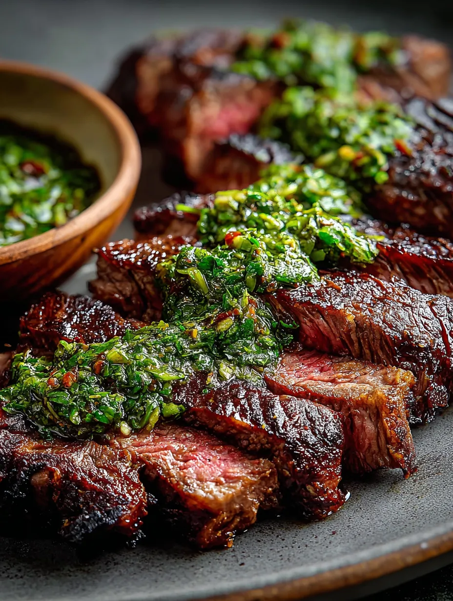 Un plato de carne con un cuenco de salsa al lado.