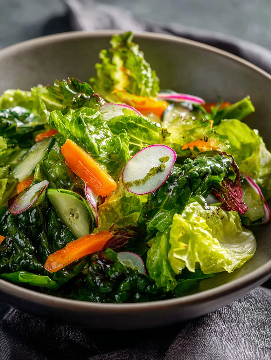 Un bol de ensalada con lechuga, zanahorias y rábanos.
