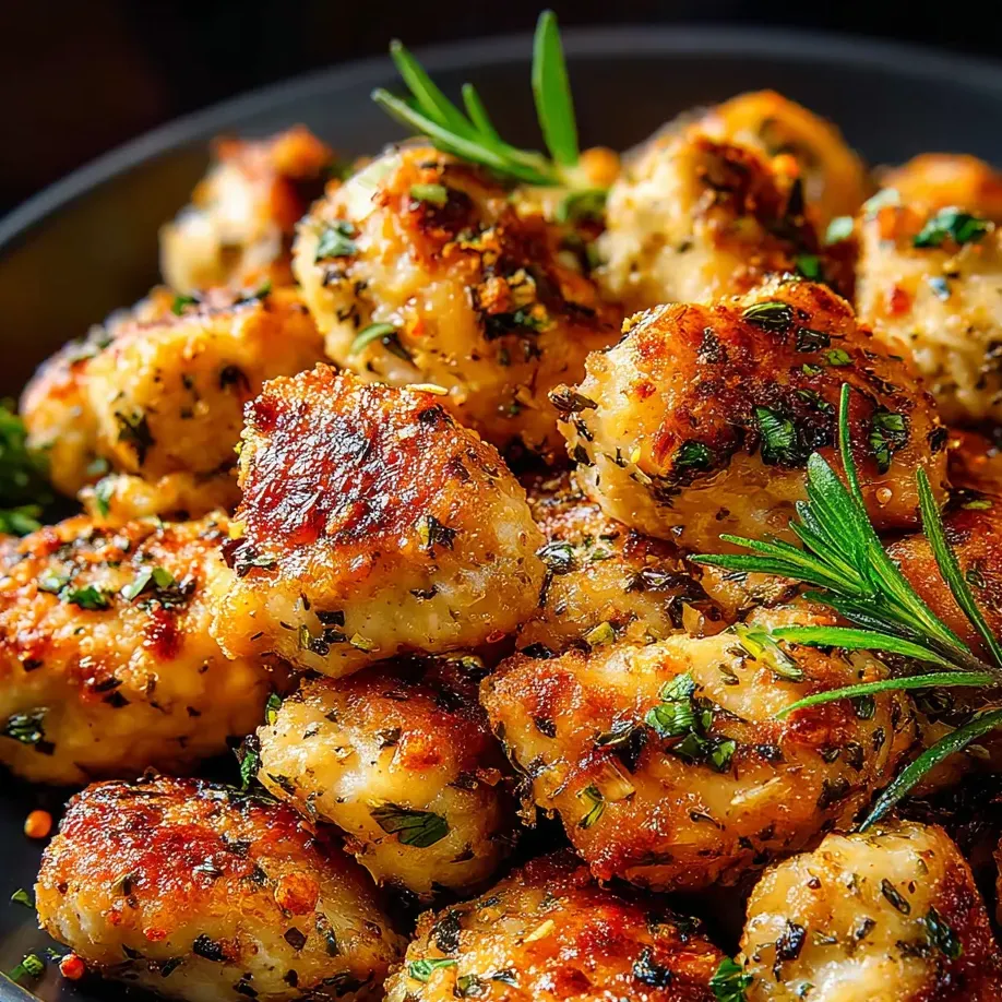 Tazón de pollo con hierbas y especias.