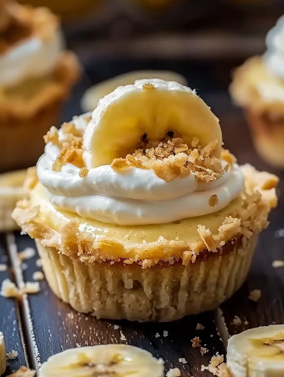 Un cupcake con un plátano.