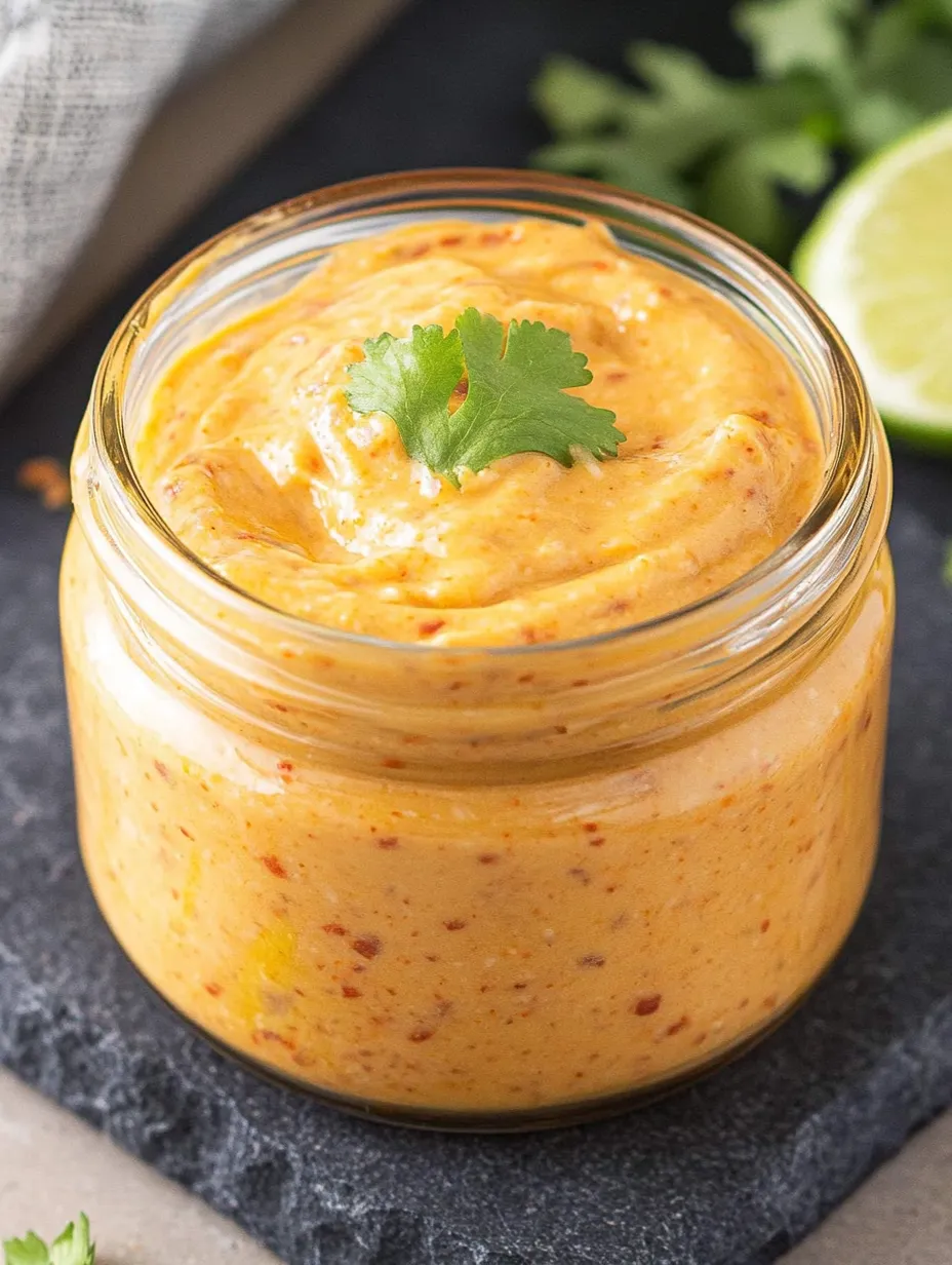 Un frasco de salsa picante de mayonesa chipotle.
