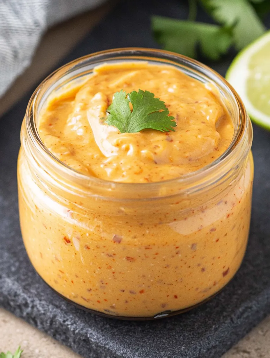Un frasco de salsa picante de mayonesa chipotle.