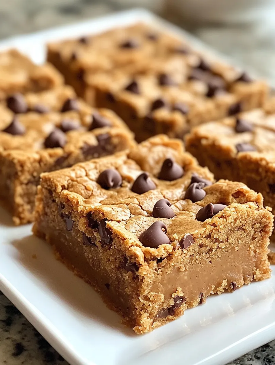 Barras de galletas de mantequilla de maní en un plato blanco.
