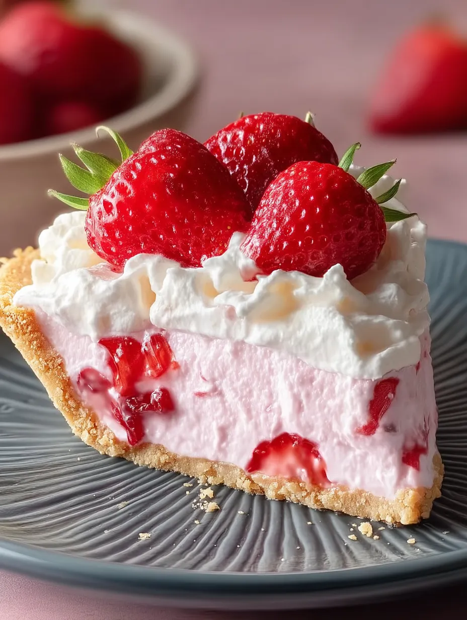 Una porción de postre de fresas con crema.