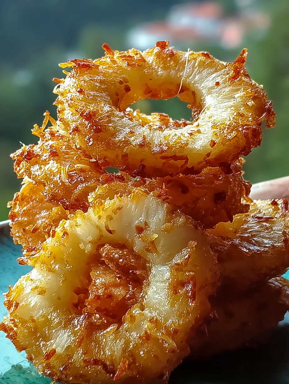 Aros de Piña Colada Fritos.