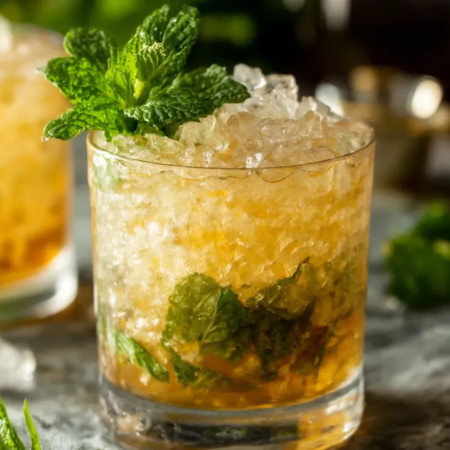 Un vaso de Julep de Menta Clásico.