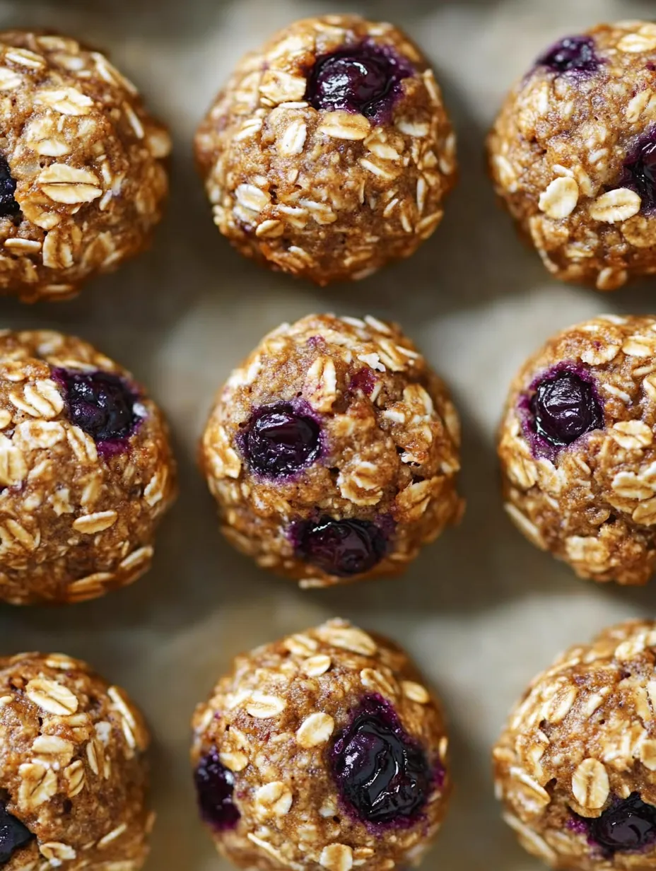 Bolitas energéticas de arándanos.