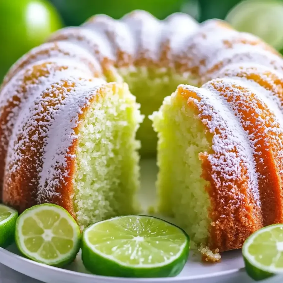 Una porción de bizcocho de limón key.