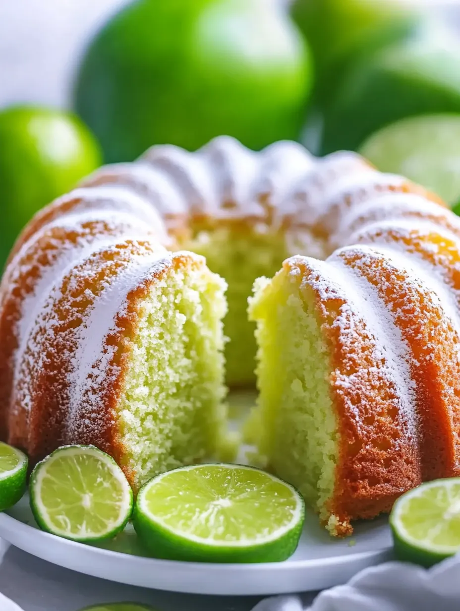 Una rebanada de bizcocho de lima.