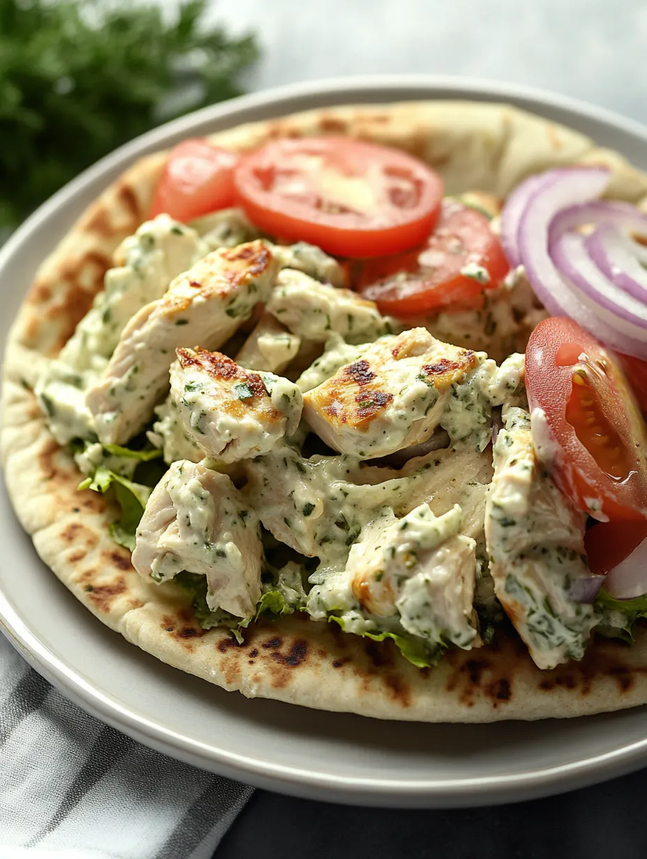 Un plato de ensalada de pollo con tomates, cebollas y lechuga.