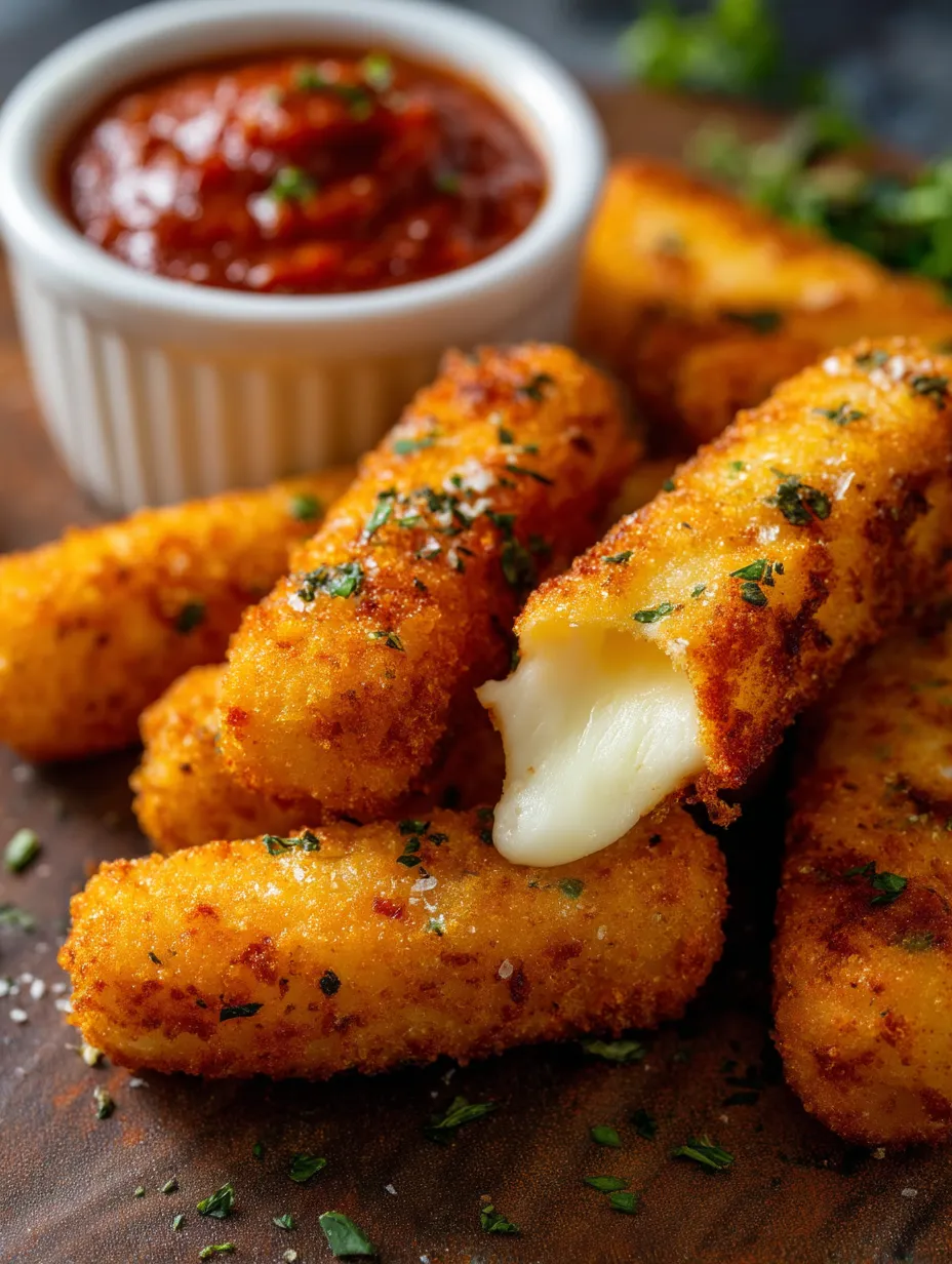 Plato de cubos de queso frito y un dip para mojar.