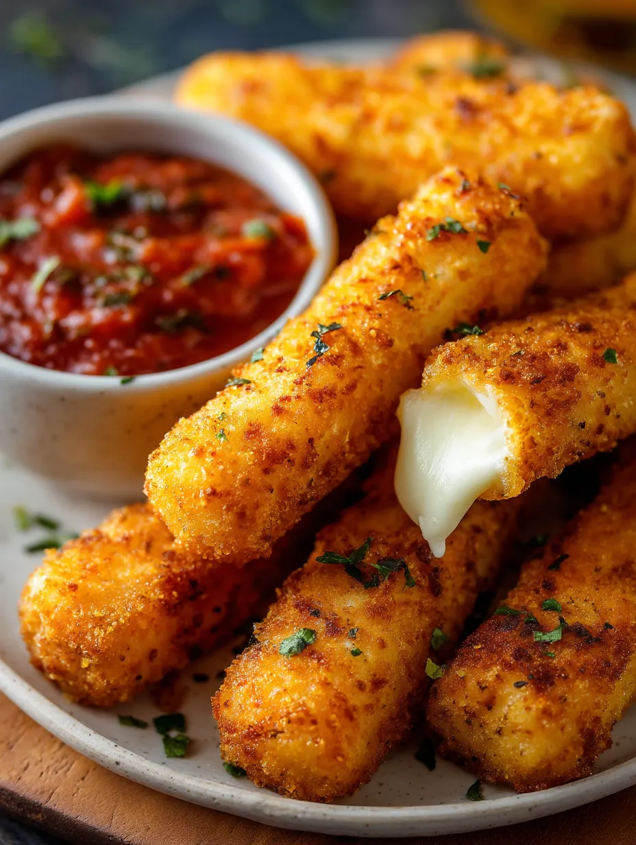 Un plato con cubos de queso doblemente empanizado y fritos.
