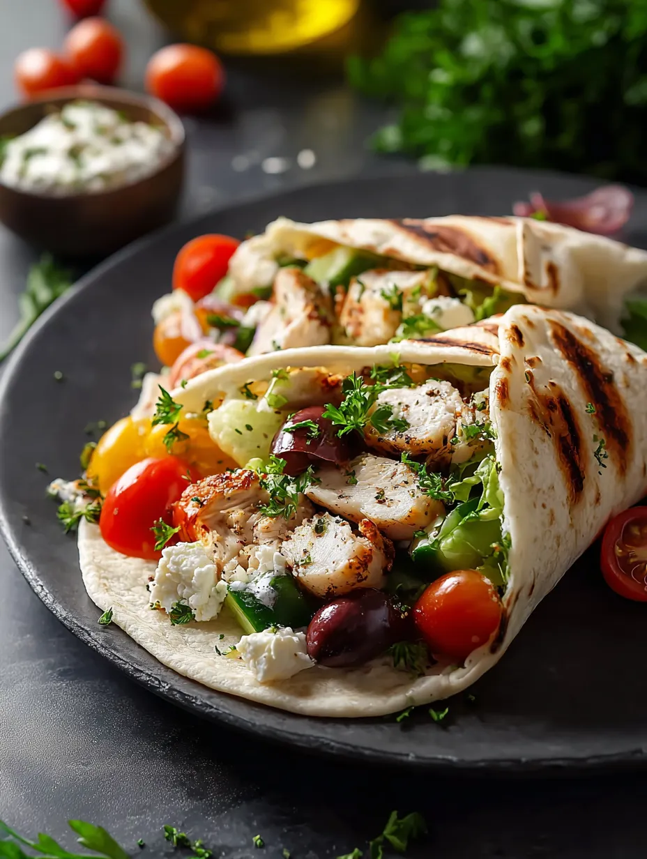 Un plato con un wrap y un bowl de salsa.