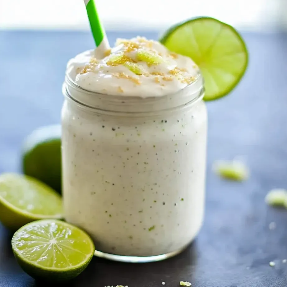 Un vaso de yogur con un popote verde.