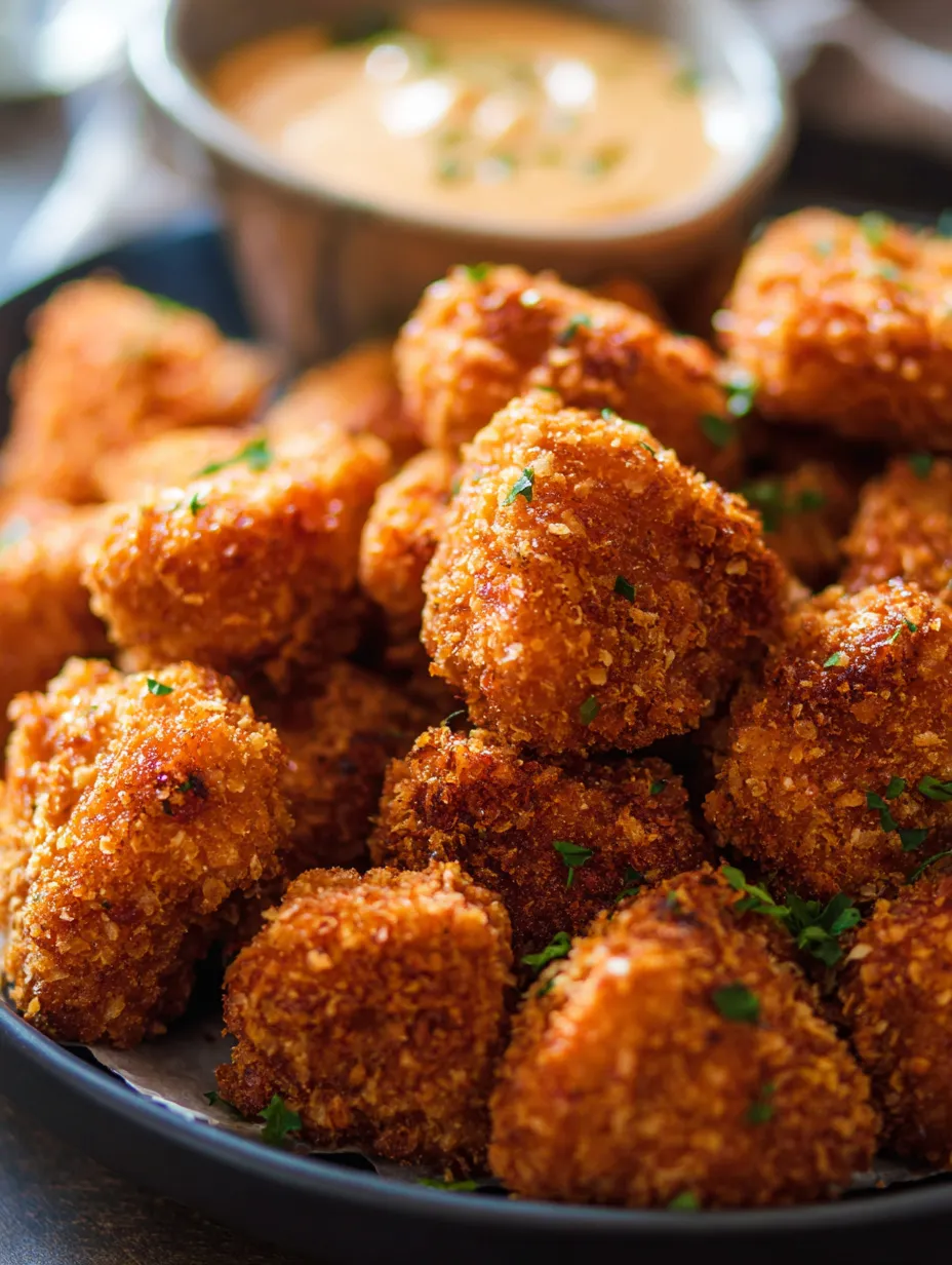 Un bol con comida frita y una salsa para mojar.