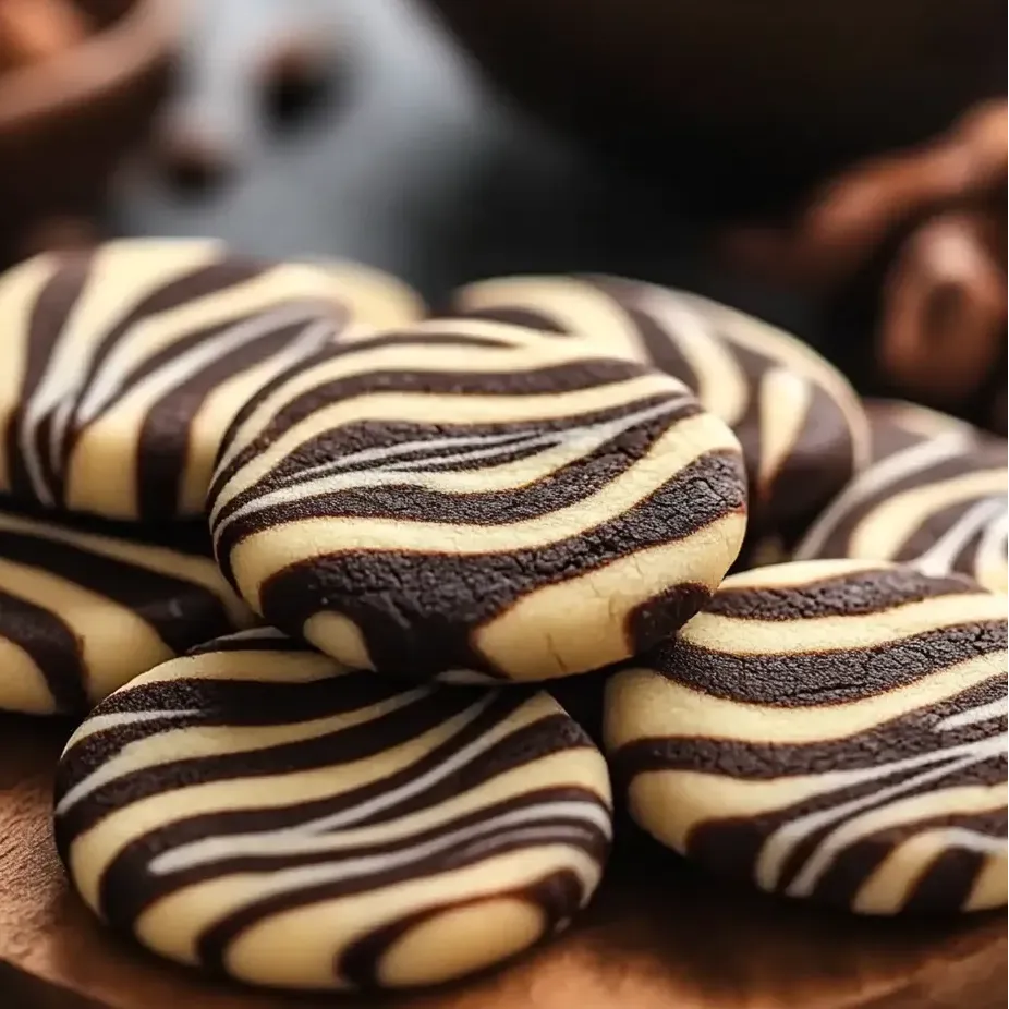 Un plato con galletas de chocolate y blancas.