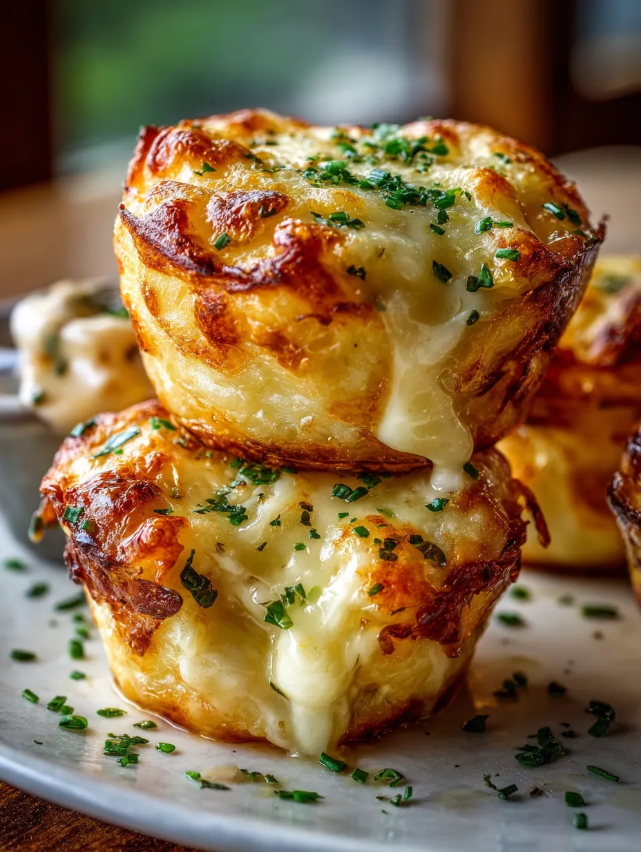 Tres muffins de queso sobre un plato.