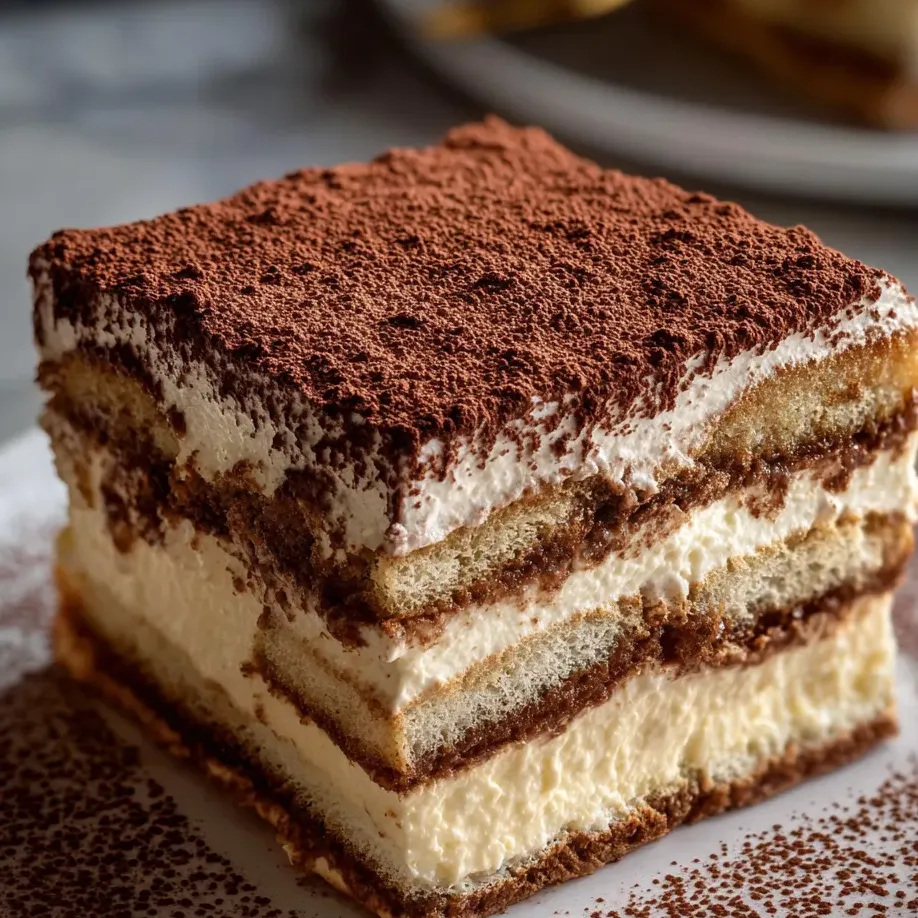 Trozo de tarta con capas de chocolate y cobertura blanca.