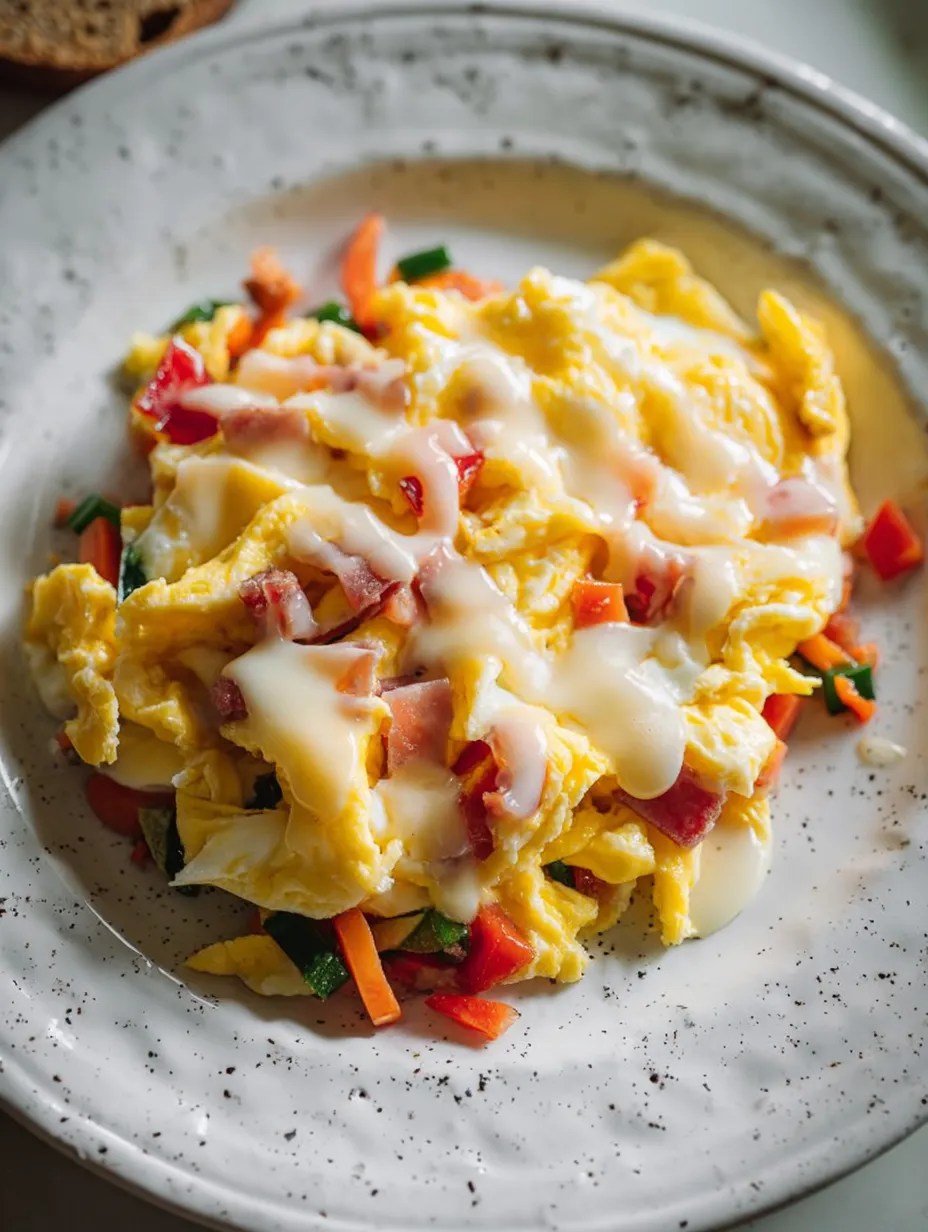 Un plato de comida con queso y jamón.