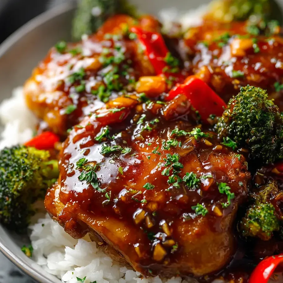 Un tazón con brócoli y trozos de pollo.