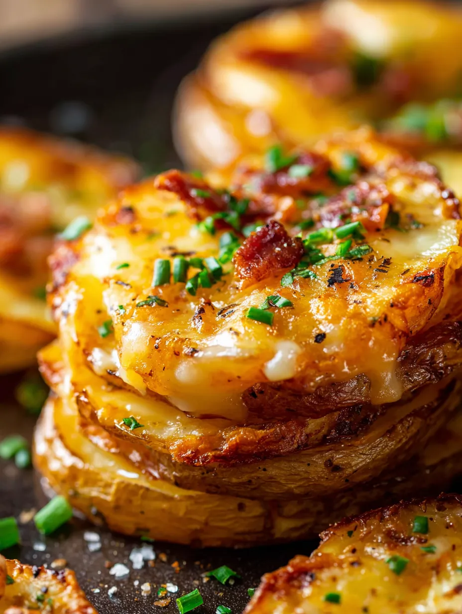Montón de papas envueltas con tocino.