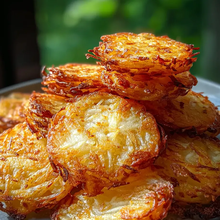 Una pila de papas fritas doradas.