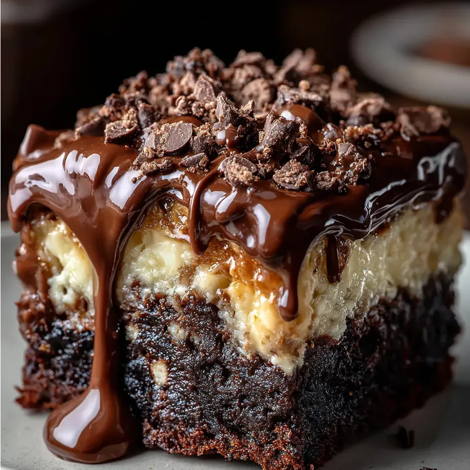 Un pastel de chocolate con salsa encima.