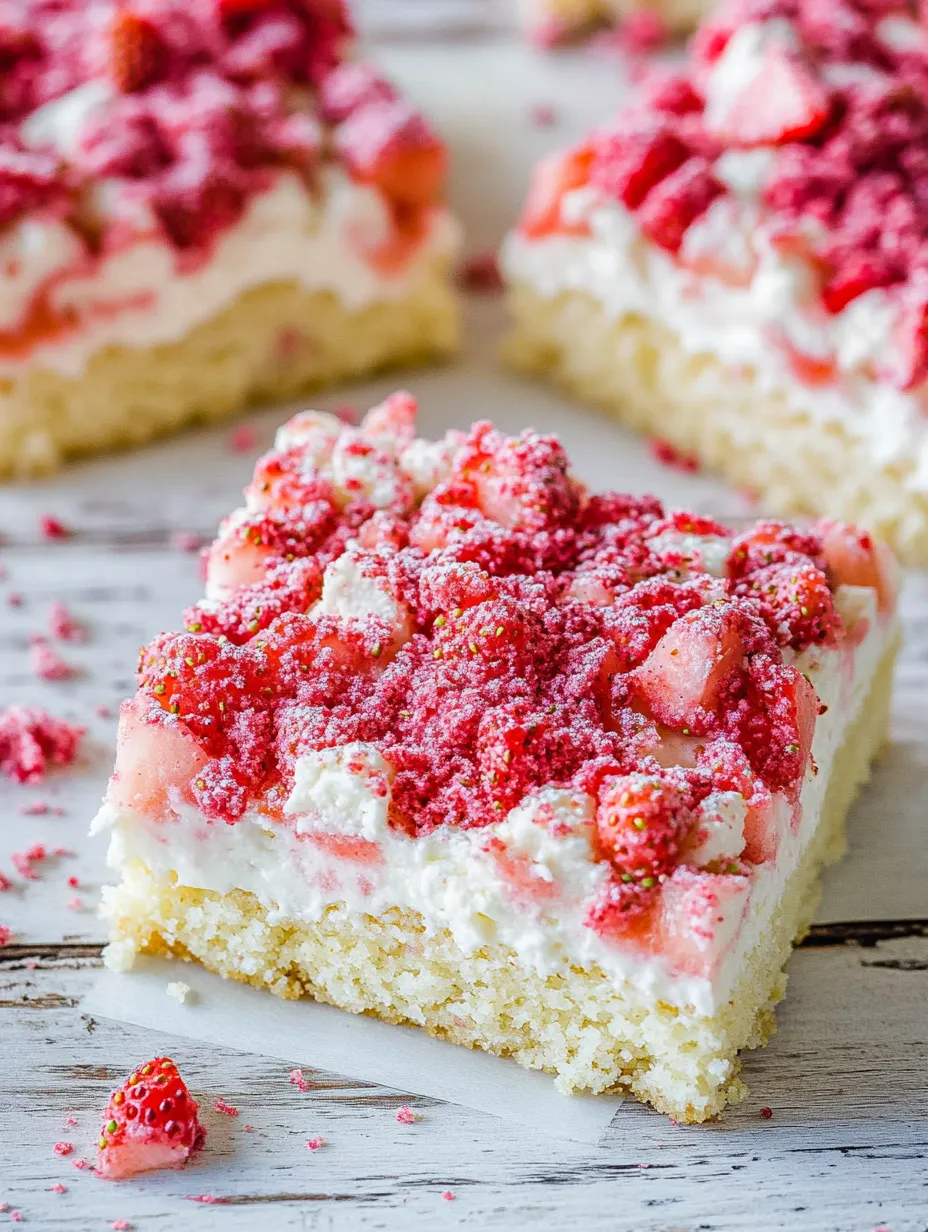 Porción de pastel con fresas y crema batida.