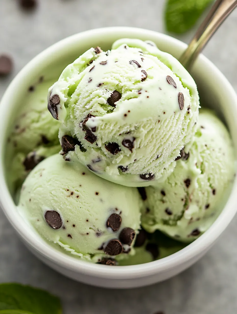 Un bol con helado y trocitos de chocolate.