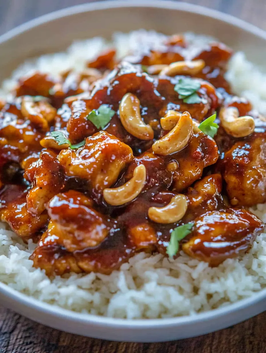 Un tazón de pollo con arroz.