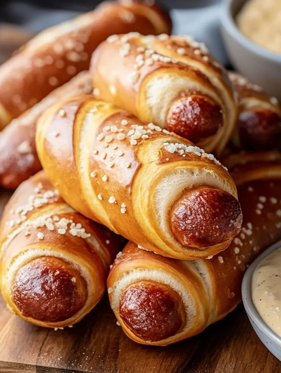 Un montón de hot dogs con un cuenco de mostaza.