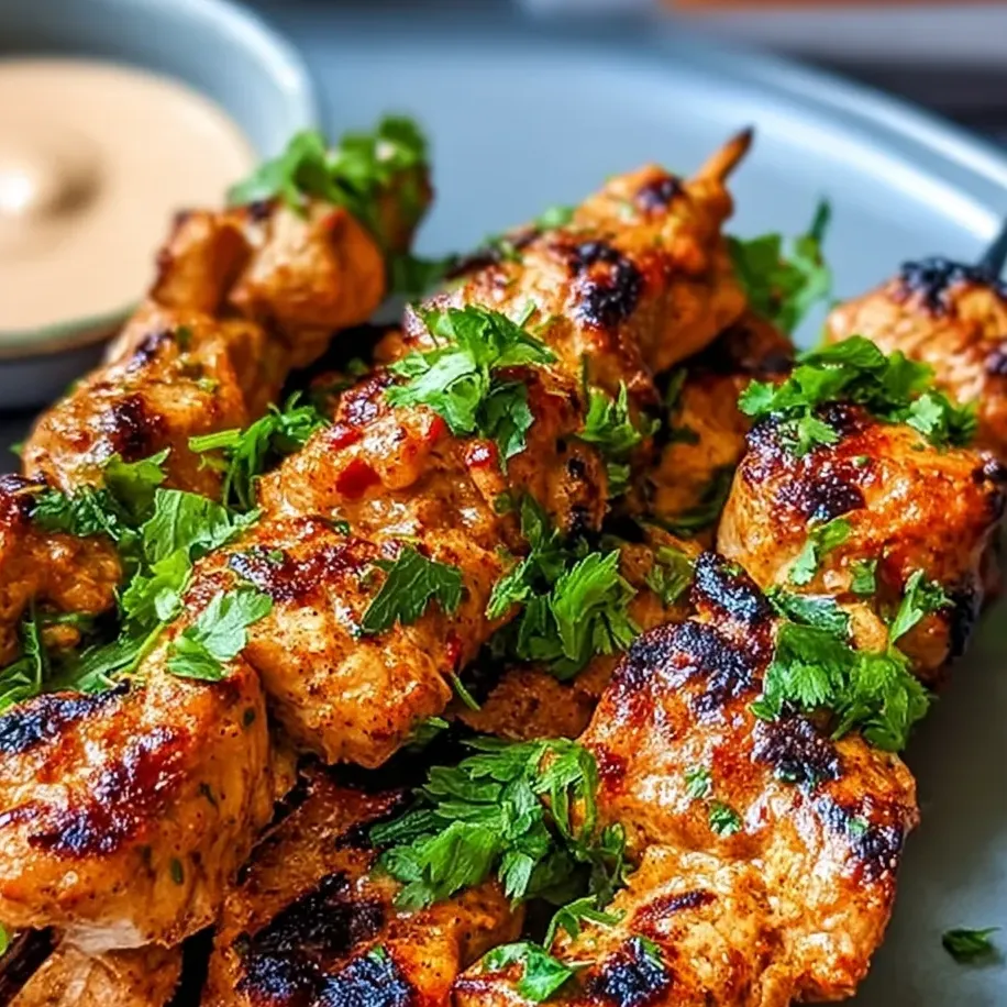 Un plato de carne con cuenco de salsa.