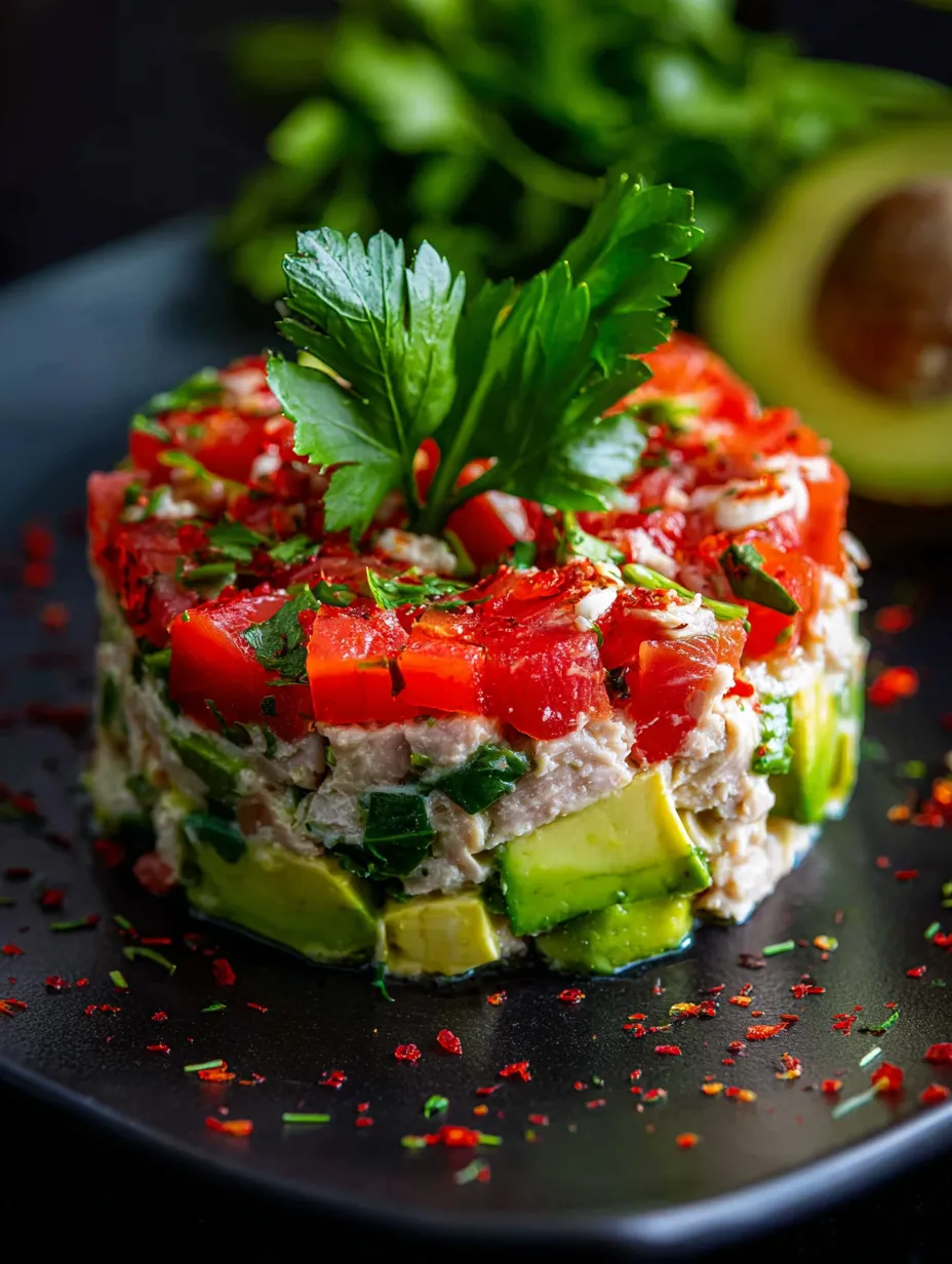 Un plato con tomate, aguacate y cilantro.