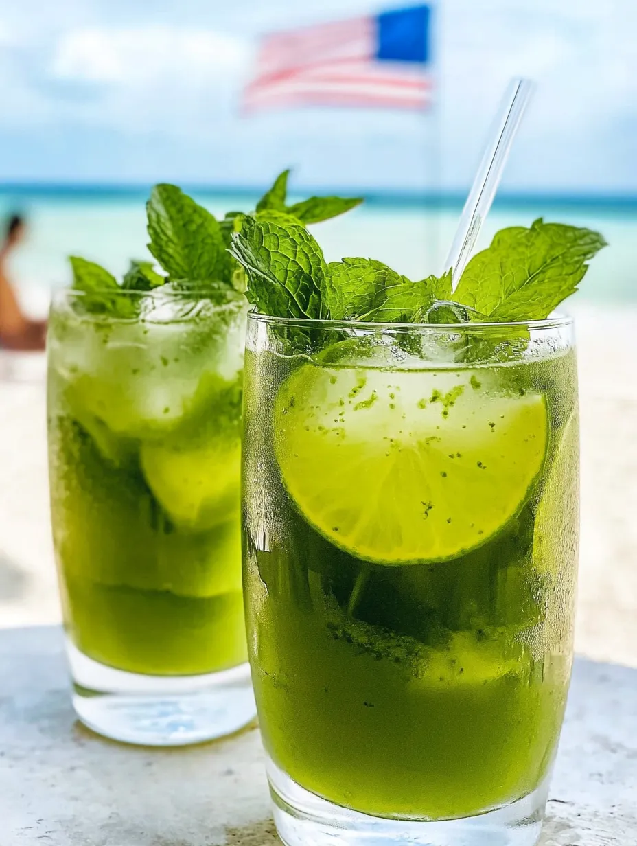 Dos vasos verdes en una mesa.