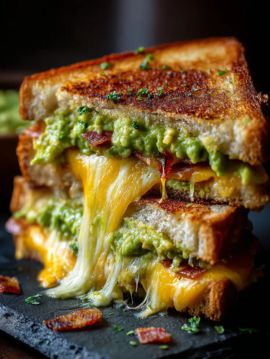Una pila de sándwiches de queso derretido.