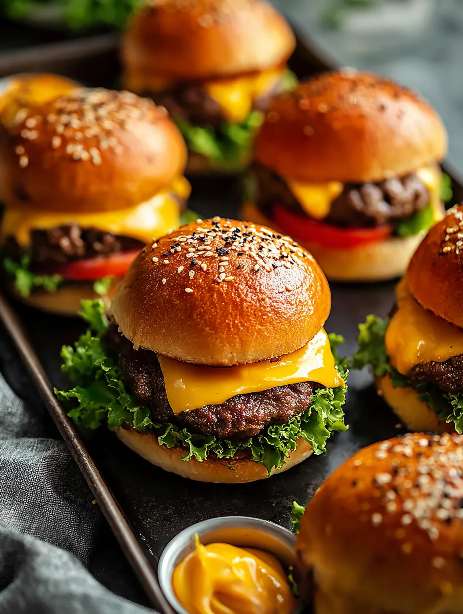 Una bandeja con hamburguesitas, lechuga y queso.